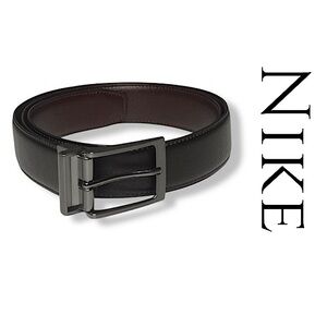 Nike Mens Pebble Feather Edge Black Brown  Reversible Golf Belt Size 42